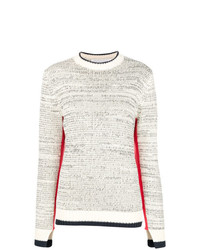 Женский серый свитер с круглым вырезом от Victoria Victoria Beckham