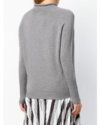 Женский серый свитер с круглым вырезом от Max Mara