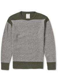 Мужской серый свитер с круглым вырезом от VISVIM