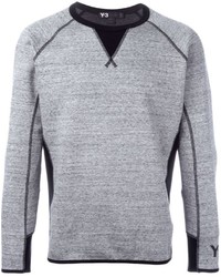 Мужской серый свитер с круглым вырезом от Y-3