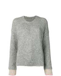 Женский серый свитер с круглым вырезом от Zadig & Voltaire