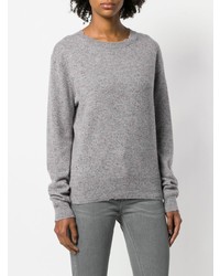 Женский серый свитер с круглым вырезом от Zadig & Voltaire