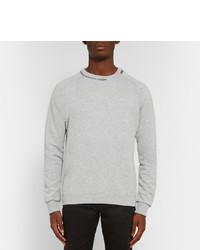 Мужской серый свитер с круглым вырезом от Saint Laurent