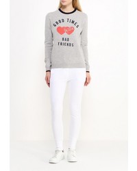 Женский серый свитер с круглым вырезом от Zoe Karssen