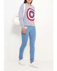 Женский серый свитер с круглым вырезом от Спартак