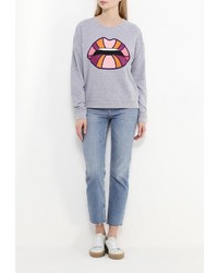 Женский серый свитер с круглым вырезом от Спартак