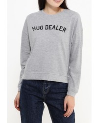 Женский серый свитер с круглым вырезом от Спартак