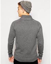 Серый свитер с отложным воротником от Selected