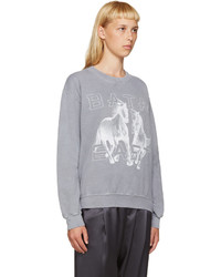 Женский серый свитер с принтом от Baja East