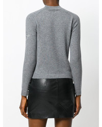 Женский серый свитер с принтом от Bella Freud