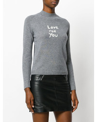 Женский серый свитер с принтом от Bella Freud