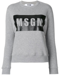 Женский серый свитер с принтом от MSGM