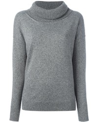 Женский серый свитер с хомутом от Blumarine