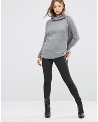 Женский серый свитер с хомутом от French Connection