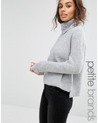 Женский серый свитер с хомутом