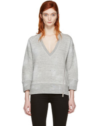 Женский серый свитер от Dsquared2