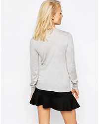 Женский серый свитер от Love Moschino