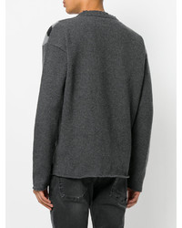 Мужской серый свитер от Pierre Balmain