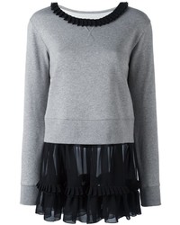 Женский серый свитер от MM6 MAISON MARGIELA