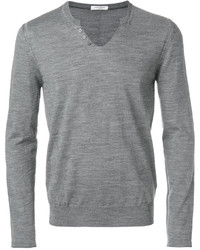 Мужской серый свитер от Paolo Pecora