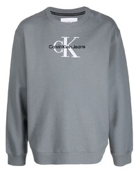Мужской серый свитшот с вышивкой от Calvin Klein Jeans