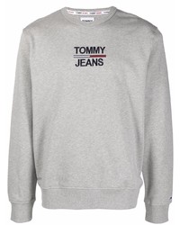 Мужской серый свитшот с вышивкой от Tommy Jeans