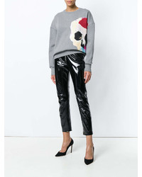 Женский серый свитшот с принтом от Alexander McQueen