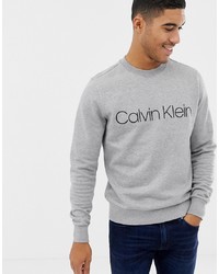 Мужской серый свитшот с принтом от Calvin Klein