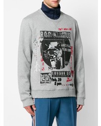 Мужской серый свитшот с принтом от Valentino