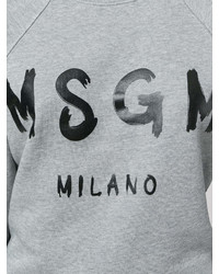 Женский серый свитшот с принтом от MSGM