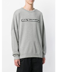 Мужской серый свитшот с принтом от White Mountaineering