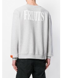 Мужской серый свитшот с принтом от Heron Preston