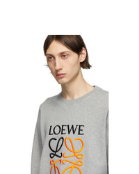 Мужской серый свитшот с принтом от Loewe
