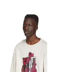 Мужской серый свитшот с принтом от Rochambeau