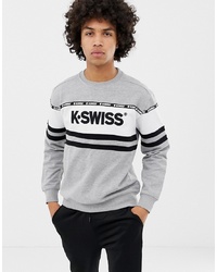 Мужской серый свитшот с принтом от K-Swiss