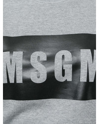 Женский серый свитшот с принтом от MSGM
