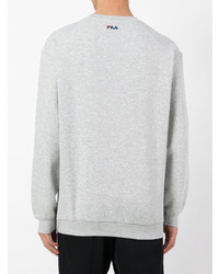 Мужской серый свитшот с принтом от Fila