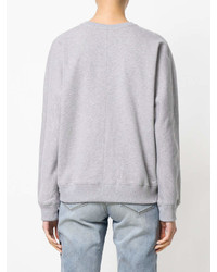 Женский серый свитшот с принтом от Karl Lagerfeld