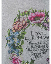 Женский серый свитшот с принтом от Alexander McQueen