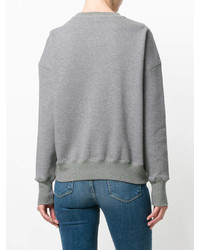 Женский серый свитшот с принтом от Alexander McQueen