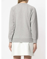 Женский серый свитшот с принтом от MAISON KITSUNE