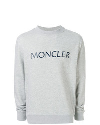 Мужской серый свитшот с принтом от Moncler