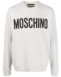 Мужской серый свитшот с принтом от Moschino