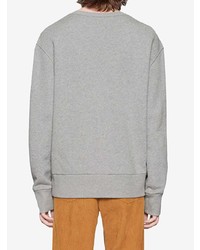 Мужской серый свитшот с принтом от Gucci