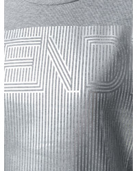 Женский серый свитшот с принтом от Fendi