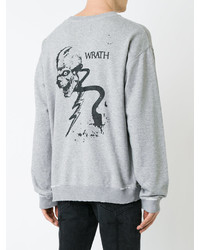 Мужской серый свитшот с принтом от RtA