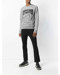 Мужской серый свитшот с принтом от DSQUARED2