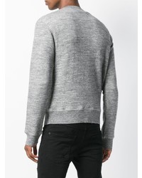 Мужской серый свитшот с принтом от DSQUARED2