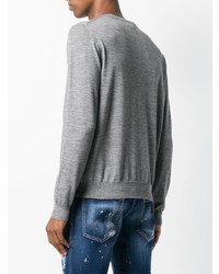 Мужской серый свитшот с принтом от DSQUARED2