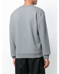 Мужской серый свитшот с принтом от Maison Margiela